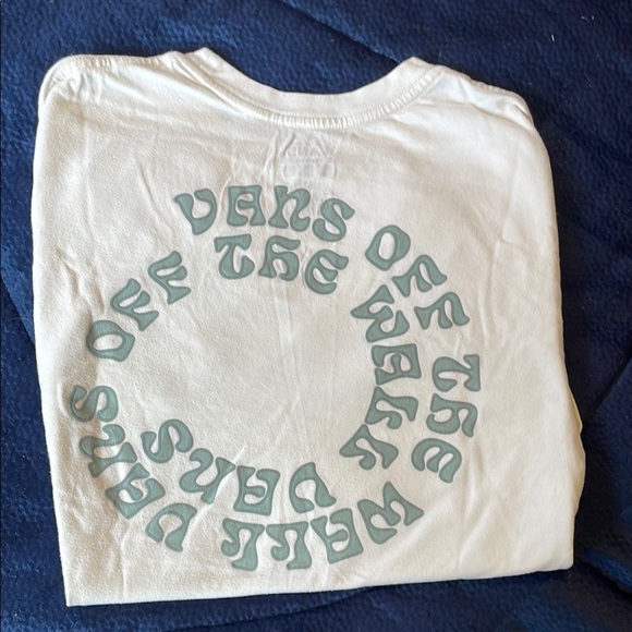 Vans White Short Sleeve Tee with Circular Logo - Picture 2 of 4